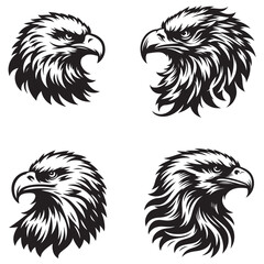 Eagle Head Silhouette Logo vector Illustration