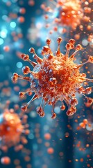 Virus particles, microscopic view, science