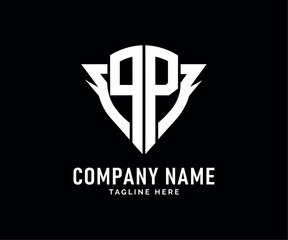 Naklejka premium PP Monogram logo Design. Modern PP Shield logo Design Company Branding Identity, Vector