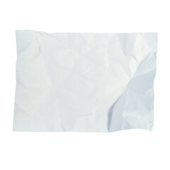 Obraz premium Crumpled Paper: An overhead shot of a wrinkled, off-white paper, revealing a texture of compression and subtle shadows, expressing a story of use and discard.