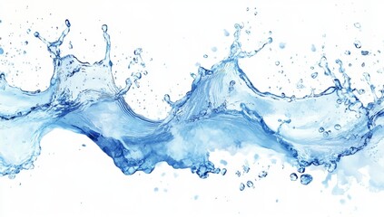 Water splashes against white background