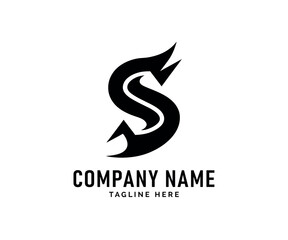 Obraz premium SS Monogram logo Design. Stylish Black SS Letter logo Design Company, Vector