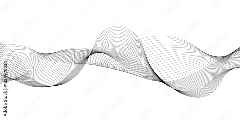  abstract wavy curve lines background. abstract frequency sound wave lines and technology curve lines