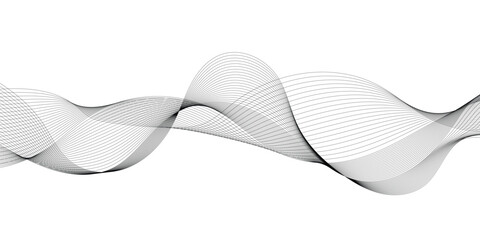 Abstract wavy curve lines background. Abstract frequency sound wave lines and technology curve lines background. Abstract business wave curve lines background. Vector illustration.