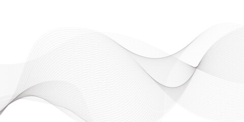 Abstract grey wavy lines background. Digital frequency track equalizer. Abstract frequency sound wave lines and technology curve lines background. Abstract background with business lines background. 