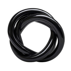 Abstract Black Circular Design Glossy Texture