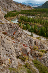 mountain landscape with river