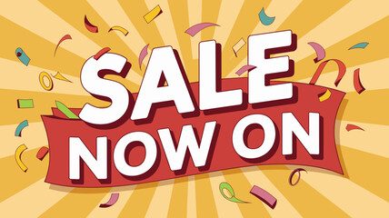 Sale Now On - Bold Promotional Banner