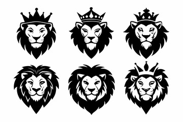 lion silhouette icon vector