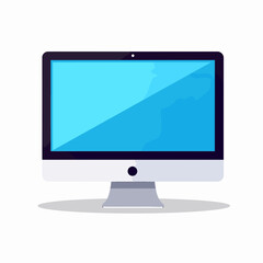Fototapeta premium Computer monitor illustration, modern design, digital workspace