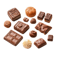 Obraz premium Assorted Chocolate Candies Delicious Treats Sweet Delights
