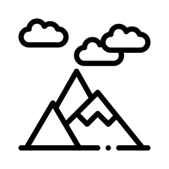 mountain line icon