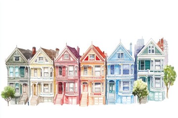 Colorful San Francisco Painted Ladies