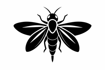 a firefly logo line art silhouette vector illustration