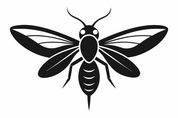 a firefly logo line art silhouette vector illustration