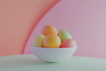 Pastel Easter Eggs in a Bowl