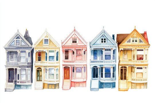 Colorful Painted Houses in San Francisco (2)