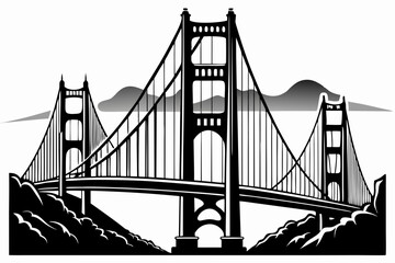 golden gate bridge silhouette