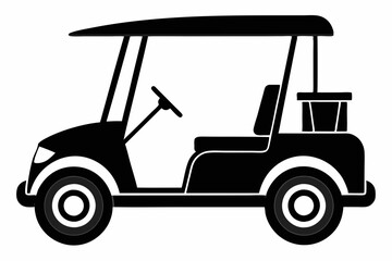 silhouette of a  golf cart
