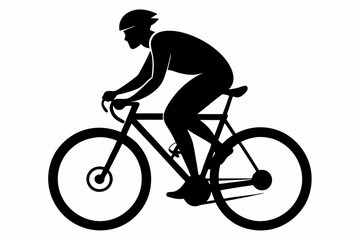 Obraz premium silhouette of a cyclist
