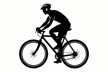 Obraz premium silhouette of a cyclist
