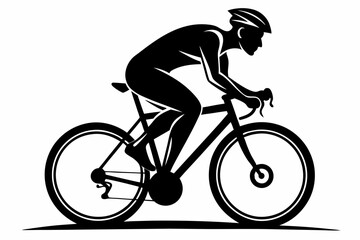 silhouette of a cyclist