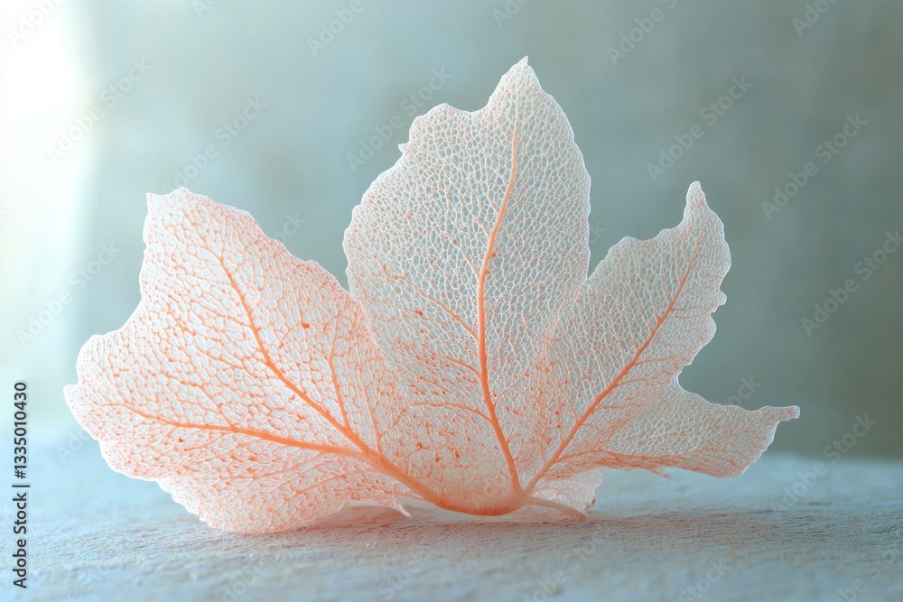 Poster a fine coral branch displays intricate patterns and delicate textures, illuminated softly to reveal 
