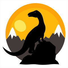 silhouette of a dinosaur