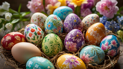 Fototapeta premium colorful easter eggs