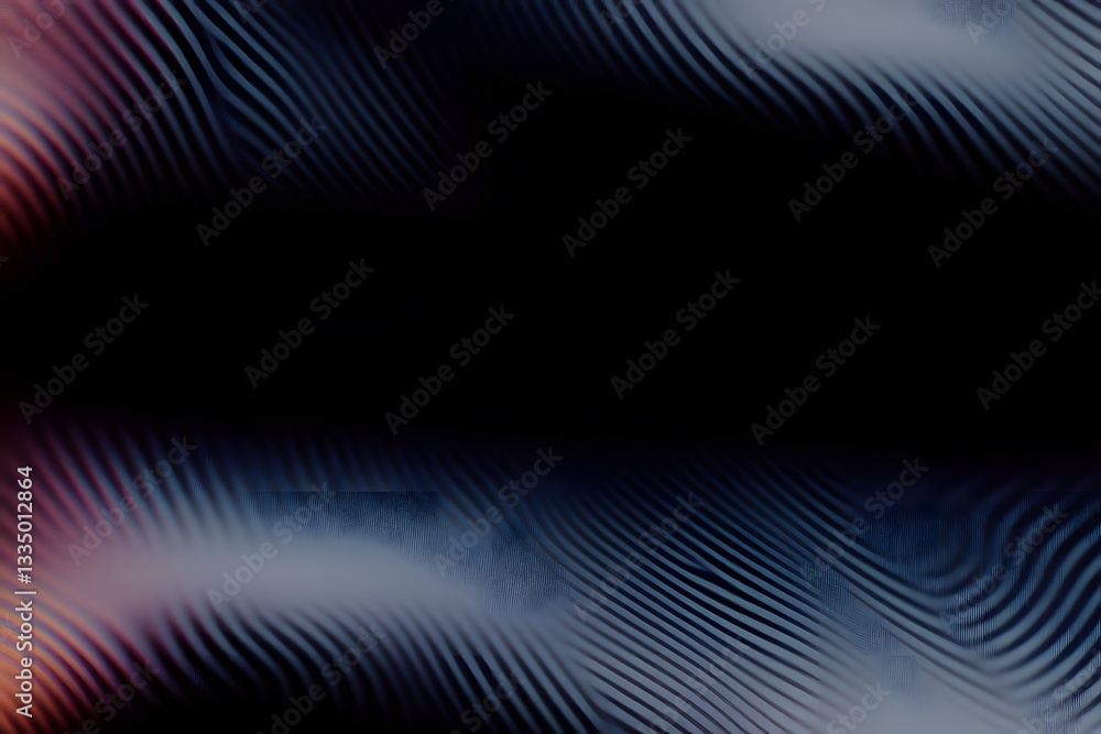Poster abstract image features curved lines against a dark background space