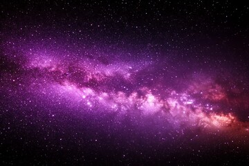 Beautiful Milky Way galaxy shimmering with vibrant colors in the dark sky
