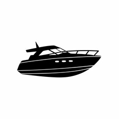 creative silhouette Speedboat Icon victor illustration

