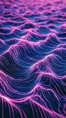 Abstract Data Visualization: A mesmerizing display of digital waves and data streams.