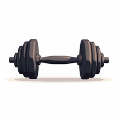 Fototapeta premium Dumbbell illustration on white background, fitness concept