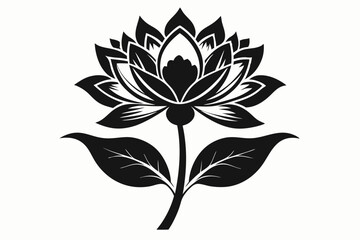 zephyrettes flower line art silhouette vector illustration