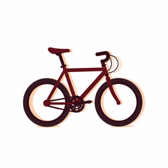 Fototapeta premium Stylish bicycle illustration on white background, cycling concept