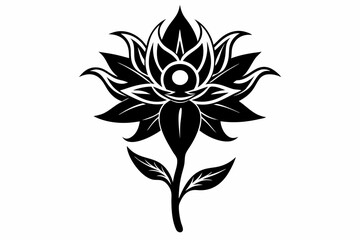 zephyrettes flower line art silhouette vector illustration