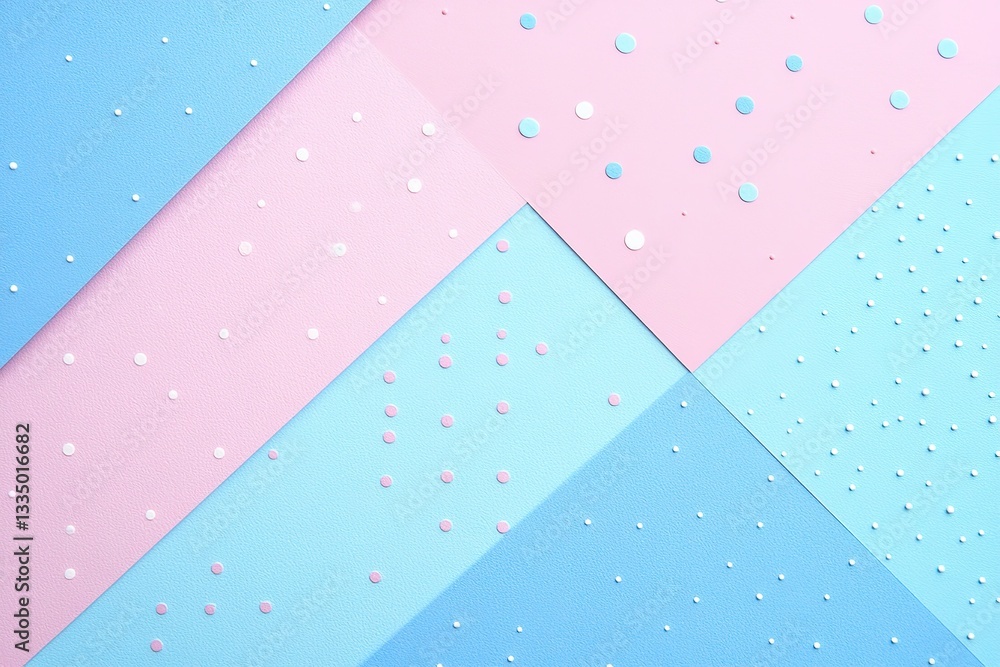 Poster pastel paperscape with delicate dot pattern creating soft colorful textures