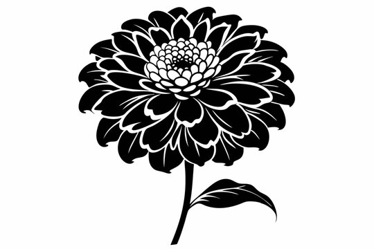black and white flower on white background clip art preview