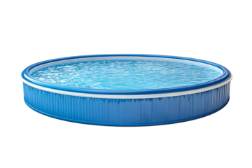A stylish, durable, round above-ground pool designed for relaxation and fun