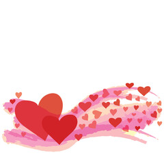 Floral Heart Valentine Day isolated on white background