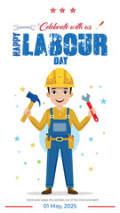 Labour Day Story Template Social Media Stories Design Vector