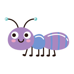 Vector image of a cute ant
