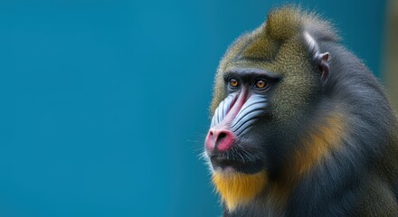 Mandrill portrait: vibrant colors and expressions of the world's largest monkey