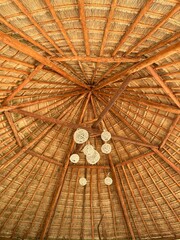 Thatched Roof Interior: A Rustic Architectural Perspective