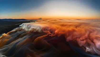 sunset in the mountains