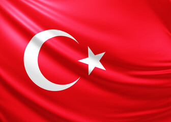 Turkey flag picture, close-up shot of symbol of turkish nation, maghreb, animated flag background photo, 3D photo of a flag, national symbol of the people, patriotism, full screen