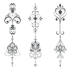 Hand Drawn Ethnic Mandala Pattern Intricate Henna Inspired Decoration