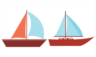 Fototapeta premium sailing ship on a white background