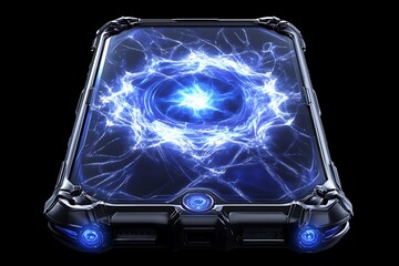 Futuristic Smartphone Displaying Energy With Modern Protective Frame Around It